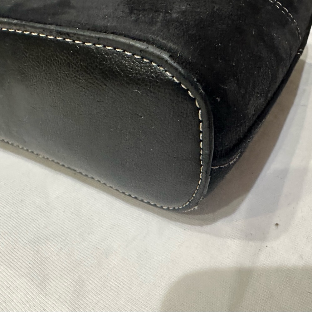 Vintage Kate Spade Black Suede 90’s Y2K Shoulder Bag some damaged to handle - Picture 7 of 16